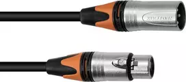 XLR laidas PSSO 3 kontaktų, 3 m, juodas, Neutrik jungtimis