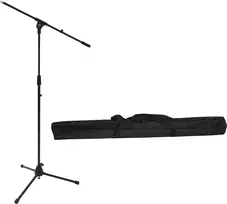 Mikrofono stovas Omnitronic MS-2 su strėle, juodas