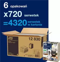 Popierinės servetėlės Tork 720 Xpressnap Fit 12830 baltos 1 sluoksnio