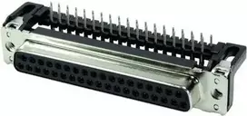 D-Sub jungtis Harting 09664127601 37 kontaktų moteriška juoda metalizuota
