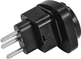 Maitinimo kištuko adapteris Omnitronic 30236262 EU į CH 10A, skirtas prijungti ES įrenginius prie Šveicarijos lizdų