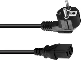 Maitinimo laidas Omnitronic 3023520L, IEC C13 – kištukas, 3 x 0,75 mm², 0,6 m, juodas