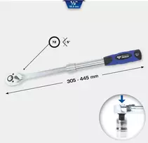 KS Tools BT022992 teleskopinis reguliuojamas reketinis raktas 1/2 colio