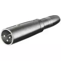 Wentronic Goobay XLR adapteris – XLR kištukas (3 kontaktai) > lizdas Jack 6,35 mm (2 kontaktai, mono) (27454)