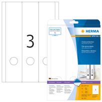HERMA segtuvų etiketės A4 61x297 mm balto matinio nepermatomo popieriaus 75 vnt.