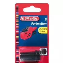 Herlitz 10956282 juoda plastikinė žymėjimo juosta kainų žymekliams (5 ritinėliai)