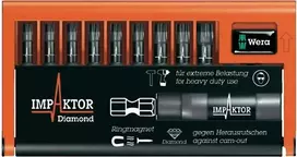 Wera 05057688001 Bit-Check 10 TX Impaktor 1 antgalių rinkinys, 10 vnt., T20/T25/T30/T40