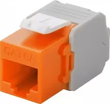 Wentronic Goobay CAT 6a KeyStone RJ45 lizdas, neekranuotas, 500 MHz, oranžinė-balta (90690)