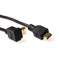 ACT 2 m HDMI High Speed v2.0 laidas, vienas kampinis HDMI-A (vyras) ir vienas tiesus HDMI-A (vyras), AK3678