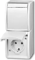Busch Jaeger 20-02 EWN-54 Kištukinis lizdas CEE 7/3 Baltas (2084-0-0714)