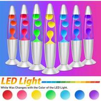 Lava lamp - INNOVACASA - Magma - 7-color LED - Aluminum base & glass - Ø10 x 34.5 cm gryna