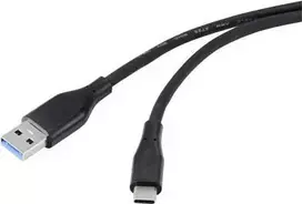 USB kabelis USB 3.2 Gen1 3.0 3.1 USB-C kištukas 3,00 m Juodas (RF-4995178)
