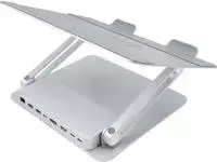 Priekinė stovas nešiojamam kompiuteriui Dexlan 310790 Sidabrinis Aliuminis USB 5000Mbit/s