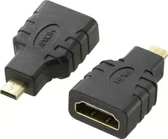 SpeaKa Professional HDMI adapteris [1x HDMI-kištukas D Micro - 1x HDMI-lizdas] juodas, paauksuoti kontaktai, garso grįžtamasis kanalas (SP-7870184)