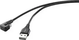 Renkforce USB 2.0 laidas, Telefonas (analoginis) [1x USB 2.0 A kištukas - 1x USB 2.0 Micro-B lizdas] 1,00 m Juoda (RF-4598342)