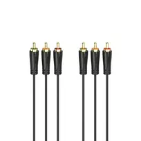 Hama 00205150 garso kabelis 1,5 m 3 x RCA juodas