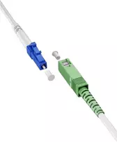 Goobay 59609 Šviesolaidinis kabelis 2 m SC/APC LC/UPC FTTH OS2 Baltas (59609)