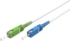 Goobay 59619 Šviesolaidinis kabelis 2 m SC/UPC SC/APC FTTH OS2 Baltas (59619)