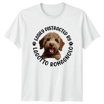 Easily Distracted By Lagotto Romagnolo Unisexs TShirt Unisexs Tee Graphic Top 4XL black