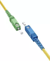 Goobay 59661 Skaidulinis optinis kabelis 5 m SC/APC SC/UPC FTTH OS2 Geltonas