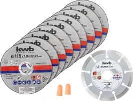 Pjovimo diskų rinkinys KWB 712032 aliuminiui, nerūdijančiam plienui, akmeniui 2,2 cm
