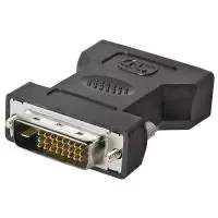 Wentronic Goobay DVI-I / DVI-D adapteris, DVI-I lizdas Dual-Link (24+5 kontaktai), juodas