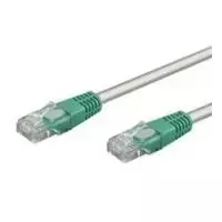 Wentronic Goobay CAT 5e kryžminis jungiamasis laidas, U/UTP, pilka, žalia, pilkai žalia, 0,25 m - CCA vario mišinys (68609)