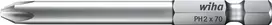 Wiha 04009 Phillips atsuktuvo antgalis PH2 x 90 mm, DIN 3126 Form E 6,3, 1/4 colio
