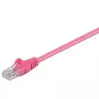 Wentronic Goobay CAT 5e jungiamasis laidas, U/UTP, rausvos spalvos, 3 m - CCA vario mišinys (95232)
