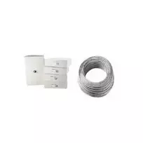 LogiLink CPV0036 montavimo kabelis, 6 kat., U/UTP, 305 m, šviesiai pilka, 4 x 2 AWG 24/1, neekranuotas, CCA (varis-aliuminis)