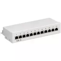 Wentronic Goobay CAT 6 Mini/Stalinis pataisos skydelis, 12 prievadų, pilkas - STP ekranuotas, pilkas (69306)