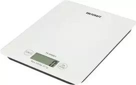 Voltcraft laiškinės svarstyklės TS-5000/1, svėrimo riba 5 kg, tikslumas 1 g, maitinamos baterijomis, baltos (TS-5000/1)