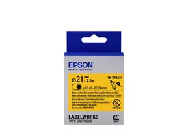 Epson LabelWorks LK-7YBA21 terminio vamzdelio kasetė, juodas ant geltono