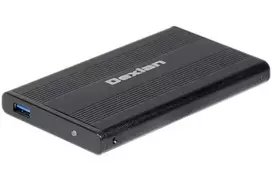 Dexlan 738308 2,5" (6,4 cm) duomenų kaupiklio dėžutė, SATA 3Gb/s, USB 3.0, juoda