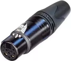 Neutrik NC10FXX-14-B XLR kištukinis jungtis juoda (NC10FXX-14-B)