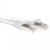 ACT White 0,5 m SFTP CAT6A patch kabelis su apsaugotais RJ45 kištukais
