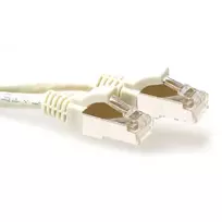 ACT Ivory 25 m LSZH S/FTP CAT6A tinklo kabelis su apsaugotais RJ45 kištukais