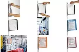 Sieninių magnetinių lentų rinkinys Durable VARIO MAGNET WALL 5 Set oranžinis