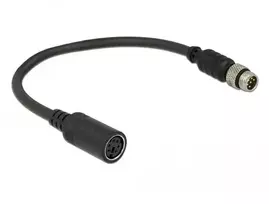 Navilock 63278 GPS kabelis iš PS/2 (F) į 6 kontaktų M8 (M), RS-232, 0,2 m, juodas
