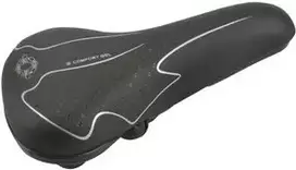 Dviračio balnelis FISCHER Trekking 85652 su elastomerine pakaba, juodas/baltas
