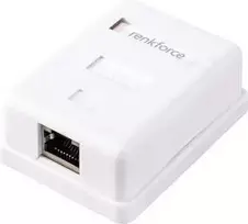 Tinklo adapteris Renkforce, skirtas montuoti ant paviršiaus, CAT 6, 1 prievadas, baltas (RF-4541182)