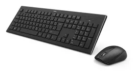 Hama Cortino belaidis klaviatūros ir pelės rinkinys RF, QWERTY, ukrainietiškas, juodas
