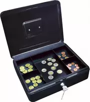 Dėžutė gryniesiems pinigams ir bilietams WEDO 145421H juoda