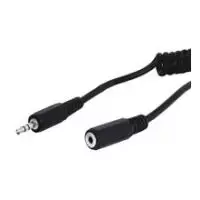 Wentronic Goobay 3,5 mm lizdo ilginimo laidas, juodas, 5 m - 3,5 mm kištukas (3 kontaktai, stereo) > 3,5 mm lizdas (3 kontaktai, stereo) (50017)
