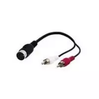 Wentronic Goobay DIN/RCA adapterio laidas, 0,2 m - DIN lizdas 180° (5 kontaktų) > 2x RCA kištukas (kairysis/dešinysis garsas) (50004)
