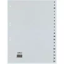 Rexel 25262481 PP skiriamieji lapai, A-Z, 20 dalių, A4+ papildomo pločio, polipropilenas (PP), pilkos spalvos, 246 mm