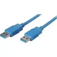 ShiverPeaks BASIC-S BS77033-1 USB 3.0 laidas, USB-A į USB-A, dvigubai ekranuotas, 3 m, mėlynas