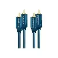 Stereo garso laidas (2x RCA kištukas / 2x RCA kištukas) - 0,5 m RCA koaksialinis kabelis galingam stereogarsui