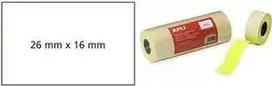 Kainų etiketės agipa 151992 balta nuolatinė 26 x 16 mm kainoms ir žymėjimui