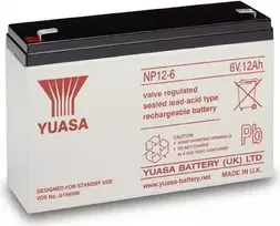 Yuasa NP12-6 – 12 000 mAh švino rūgšties akumuliatorius (VRLA) – 6 V – 2,05 kg – 50 x 151 x 94 mm